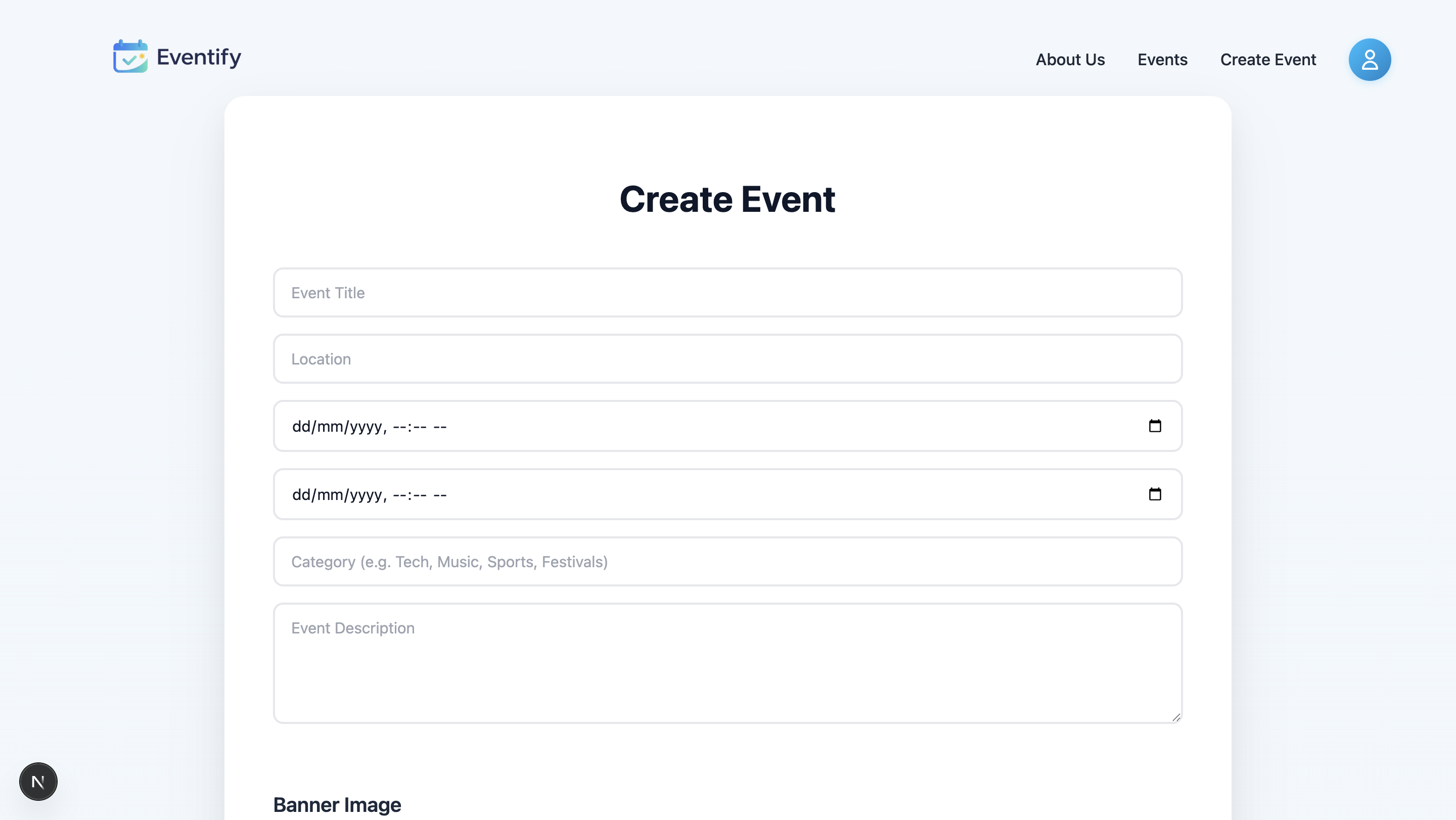 Eventify Dashboard Preview